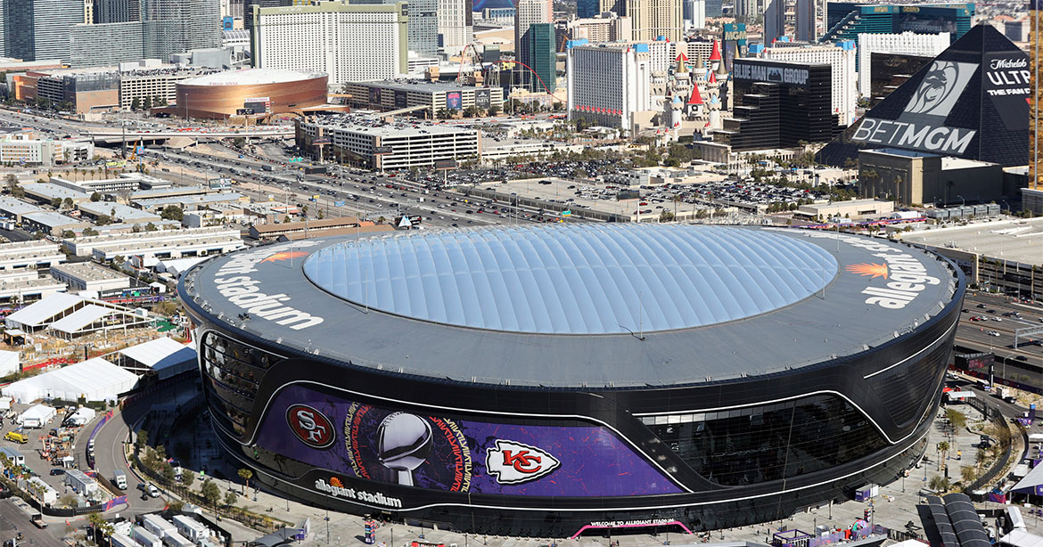 Allegiant Stadium during the day