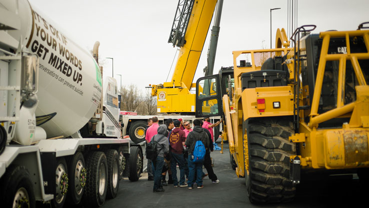 construction equipment at Builders' Day in Salt Lake City