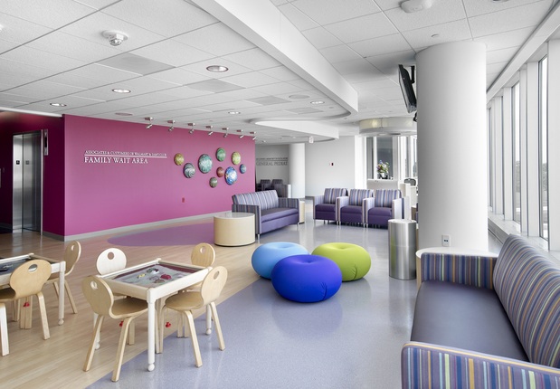 Children's Hospital of Illinois and OSF Saint Francis Medical Center waiting area