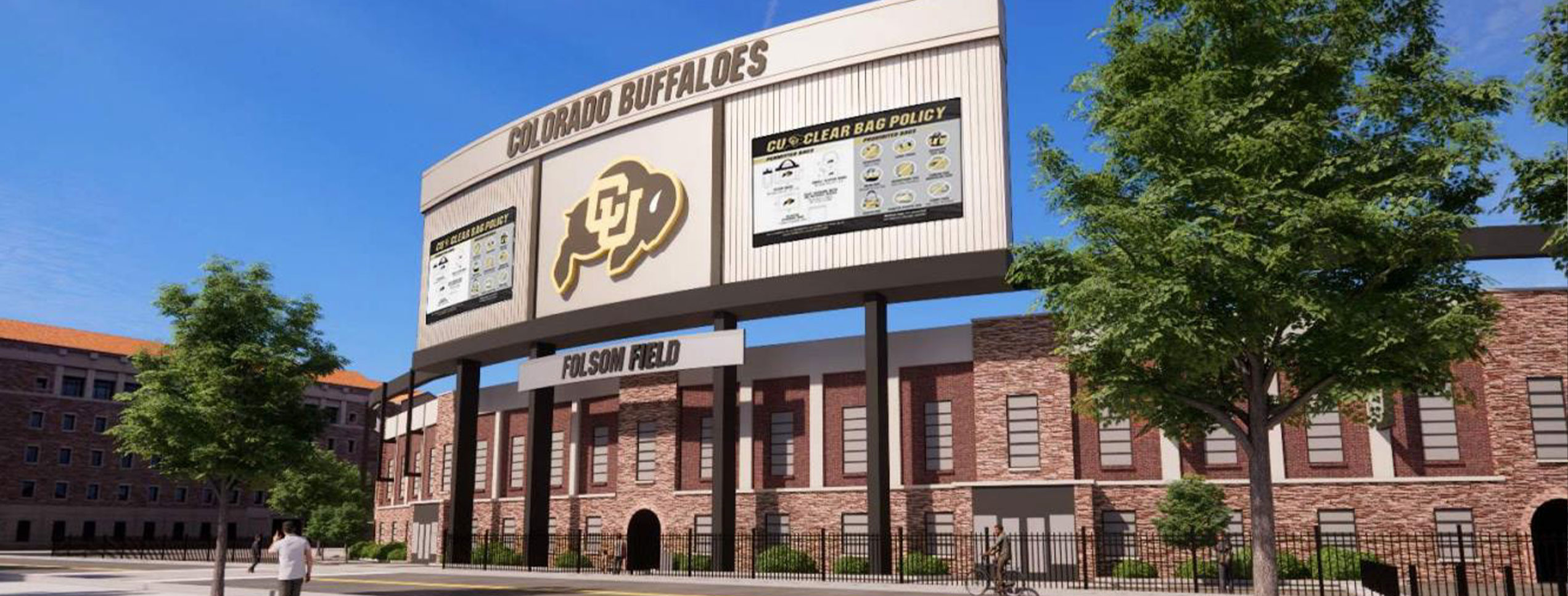 CU Boulder Folsom Field South Scoreboard Rendering